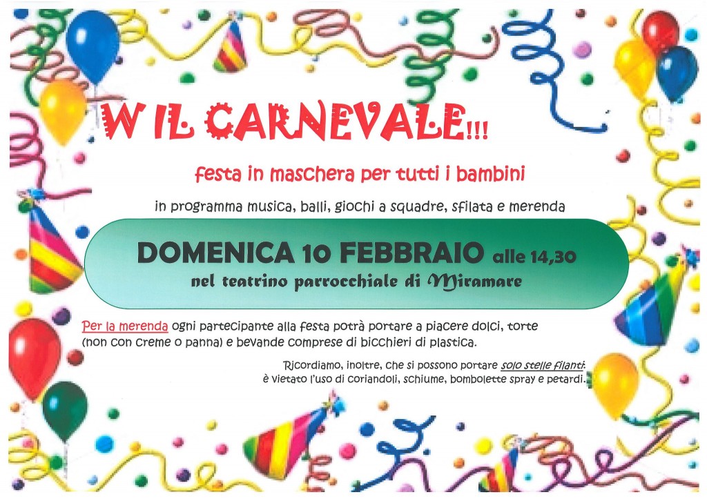 Festa Carnevale 10-02-13