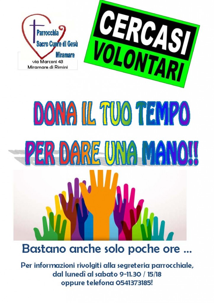 CERCASI VOLONTARI CARITAS_DONA IL TUO TEMPO_OK