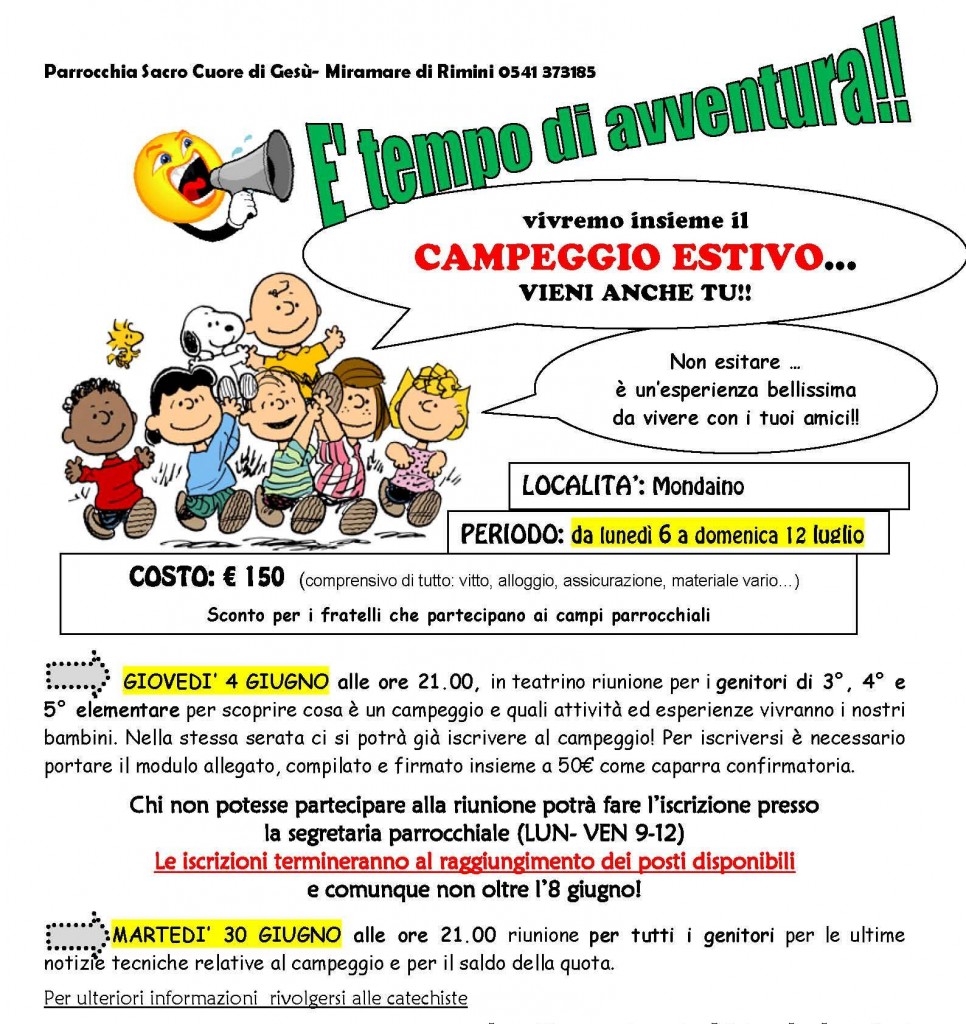 CAMPO elementari 2015_invito iscrizione