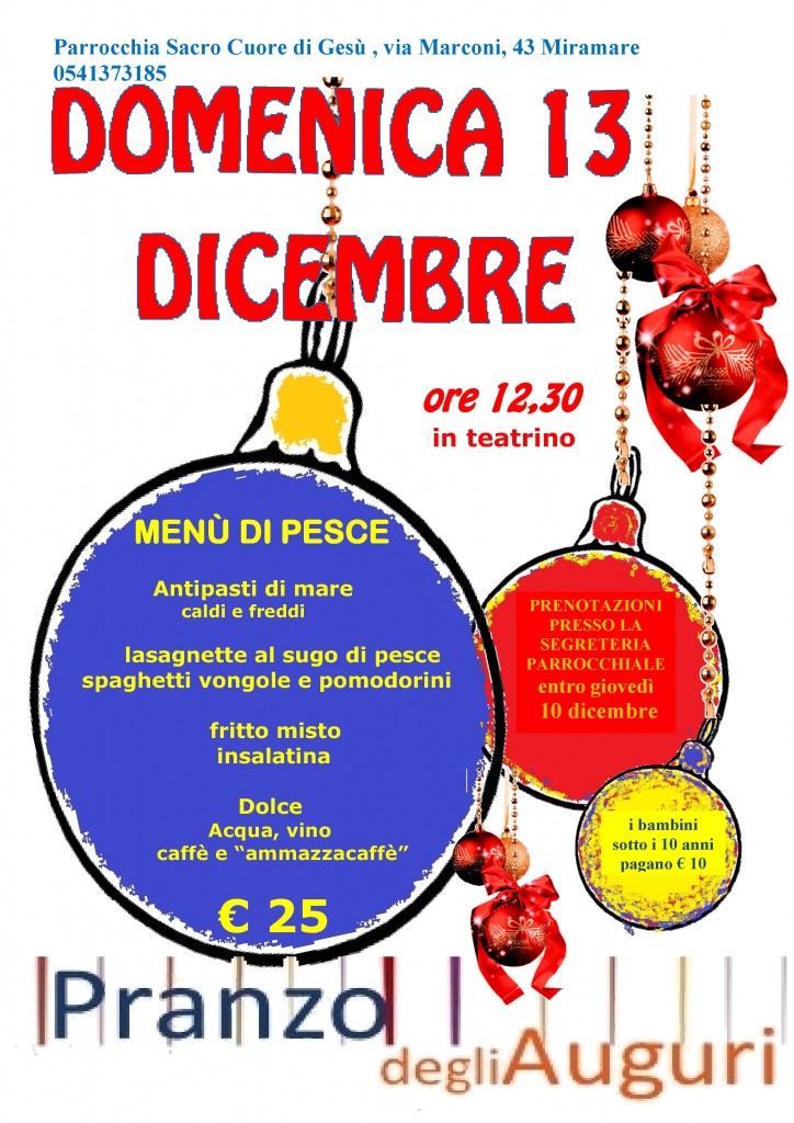 Pranzo degli AUGURI_ DOMENICA 13 DICEMBRE 2015 locandina